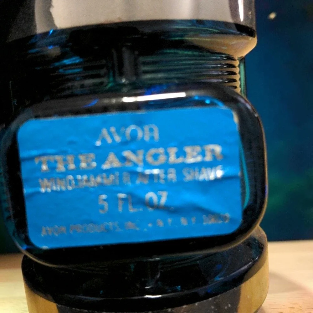 VTG Avon Angler Windjammer After Shave Fishing Reel Bottle Boxed Full 5oz 70s